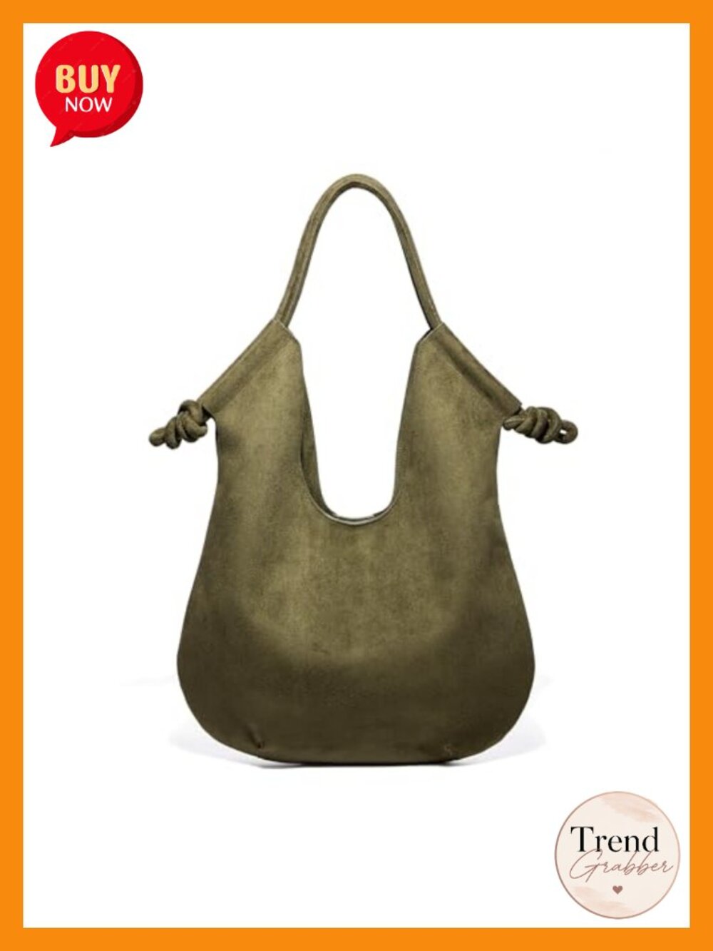 Faux Suede Hobo Shoulder Bag Tote Satchel for Work Travel